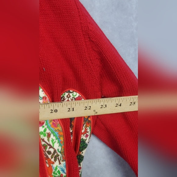 Akoo Mens Roe Sweater (Chili Pepper) Animal Print Embroidered Size S - Picture 8 of 10